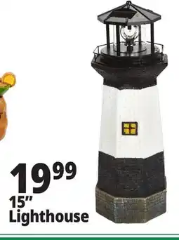 Ocean State Job Lot Solar Lighthouse with Rotating LED Light 15 offer