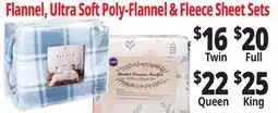 Ocean State Job Lot Flannel, Ultra Soft Poly-Flannel & Fleece Sheet Sets offer