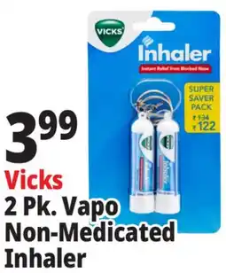 Ocean State Job Lot Vicks Non-Medicated Portable Nasal Inhaler 2 Count offer