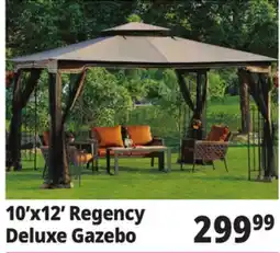 Ocean State Job Lot Regency II 10' x 12' Gazebo with Netting Brown offer