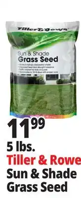 Ocean State Job Lot Tiller & Rowe Sun & Shade Grass Seed 5 lbs offer