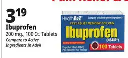 Ocean State Job Lot Ibuprofen 200 mg Tablets 100 Count offer