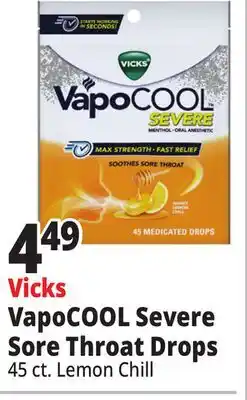 Ocean State Job Lot Vicks VapoCOOL Severe Sore Throat Drops offer