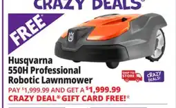 Ocean State Job Lot Husqvarna 550H Professional Robotic Lawn Mower Gray/Orange offer