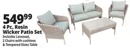 Ocean State Job Lot 4-Piece Resin Wicker Deep Seating Set offer