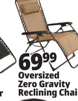 Ocean State Job Lot Oversized Zero Gravity Chair Tan offer