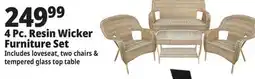 Ocean State Job Lot 4 Pc. Resin Wicker Furniture Set offer