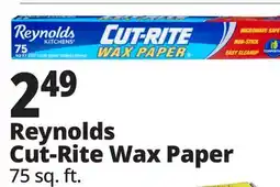 Ocean State Job Lot Reynolds Kitchens Cut-Rite Wax Paper 75 sq ft offer