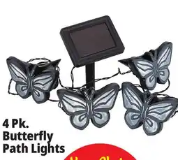 Ocean State Job Lot 4 Pk. Butterfly Path Lights offer