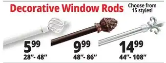 Ocean State Job Lot Decorative Window Rods offer