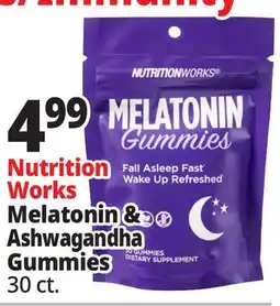 Ocean State Job Lot Nutrition Works Melatonin & Ashwagandha Gummies offer