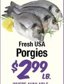 Western Beef Fresh USA Porgies offer
