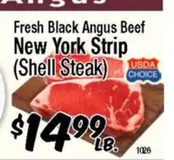 Western Beef Fresh Black Angus Beef New York Strip (Shell Steak) offer