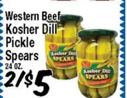 Western Beef Western Beef Kosher Dill Pickle Spears offer