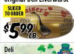 Western Beef Original Deli Liverwurst offer