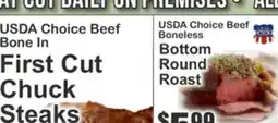 Food Universe USDA Choice Beef Bone In First Cut Chuck Steaks offer