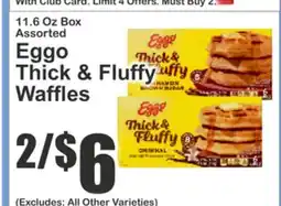 Food Universe 11.6 Oz Box Assorted Eggo Thick & Fluffy Waffles offer