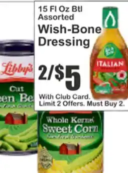 Food Universe 15 Fl Oz Btl Assorted Wish-Bone Dressing offer