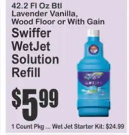 Food Universe Swiffer Power Mop Solution, Lavender Vanilla Wood Floor or Swiffer WetJet Solution Refill offer