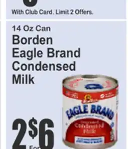 Food Universe Peter Pan Crunchy or Smooth Creamy Peanut Butter, 14 Oz Can Borden Eagle Brand Condensed Milk offer