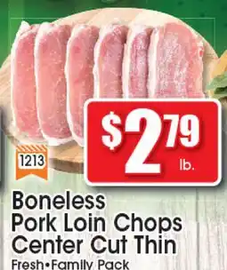 Supremo Foods Inc Boneless Pork Loin Chops Center Cut Thin offer