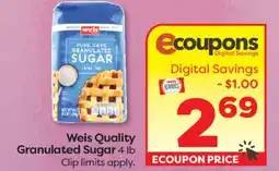 Weis Markets Weis Quality Granulated Sugar offer