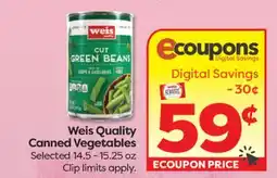 Weis Markets Weis Quality Canned Vegetables offer