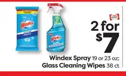 Weis Markets Windex Spray 19 or 23 oz Glass Cleaning Wipes 38 ct offer
