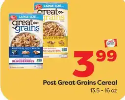 Weis Markets Post Great Grains Cereal offer