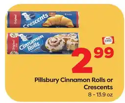 Weis Markets Pillsbury Cinnamon Rolls or Crescents offer