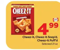 Weis Markets Cheez-it, Cheez-it Snap'd, Cheez-it Puff'd offer
