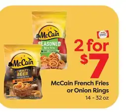 Weis Markets McCain French Fries or Onion Rings offer