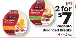 Weis Markets Sargento Balanced Breaks offer