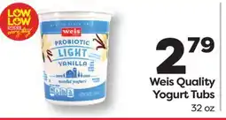 Weis Markets Weis Quality Yogurt Tubs offer