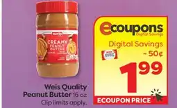Weis Markets Weis Quality Peanut Butter offer