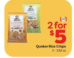 Weis Markets Quaker Rice Crisps offer