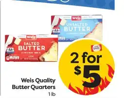 Weis Markets Weis Quality Butter Quarters offer