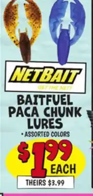 Ollie's BAITFUEL PACA CHUNK LURES offer