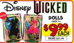 Ollie's DISNEY WICKED DOLLS offer