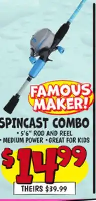 Ollie's FAMOUS MAKER SPINCAST COMBO offer