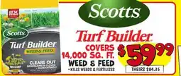 Ollie's Scotts COVERS 14,000 SC. FT. WEED & FEED offer