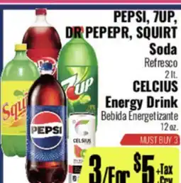 R Ranch Markets PEPSI, 7UP, DR PEPPER, SQUIRT Soda Refresco offer