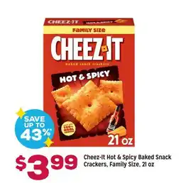 Grocery Outlet Cheez-It Hot & Spicy Baked Snack Crackers offer