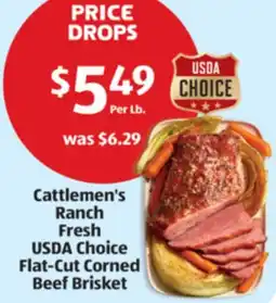 Aldi Cattlemen's Ranch Fresh USDA Choice Flat-Cut Corned Beef Brisket offer