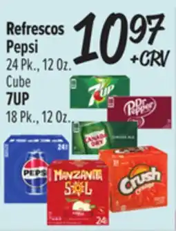 El Super Pepsi 24 Pk., 12 Oz. Cube 7UP 18 Pk., 12 Oz offer