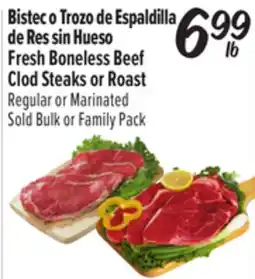 El Super Fresh Boneless Beef Clod Steaks or Roast offer