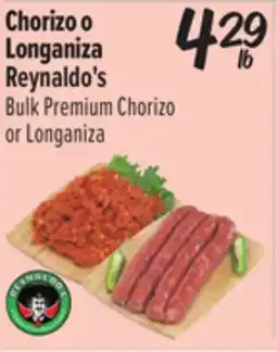 El Super Reynaldo's Bulk Premium Chorizo or Longaniza offer