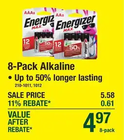Menards 8-Pack Alkaline offer