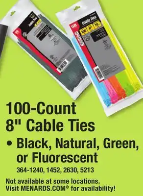 Menards 100-Count 8 Cable Ties offer