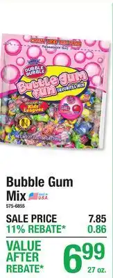 Menards Dubble Bubble Bubble Gum Mix offer